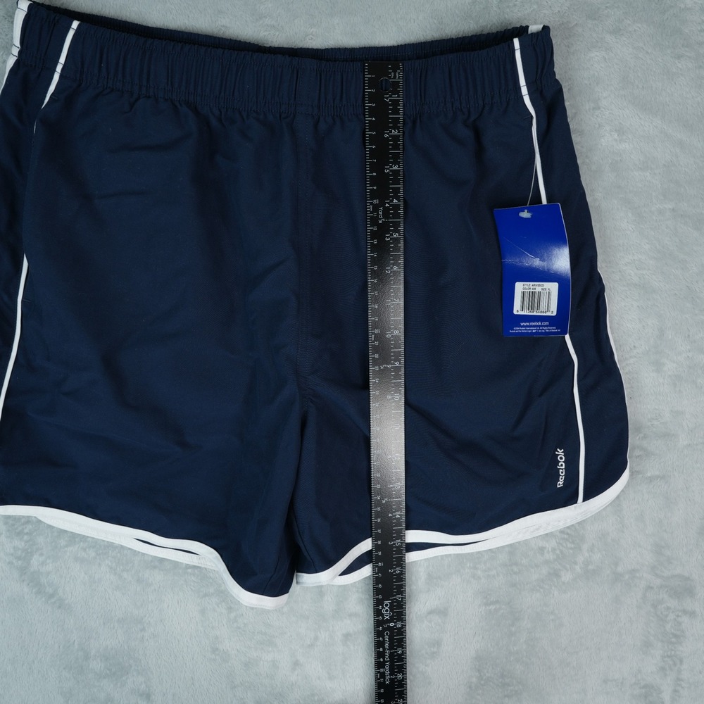 Vintage Reebok Athletic Shorts Women XL Navy Blue Retro Dolphin Hem Y2K 2004 - Picture 9 of 9